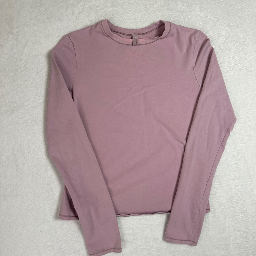 SKIMS Fits Everybody Long Sleeve Top Large L Crew Neck Soft Lounge Kim K